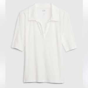 GAP women’s short sleeve ribbed collared top